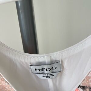 Bebe Pink and White Patterned dress